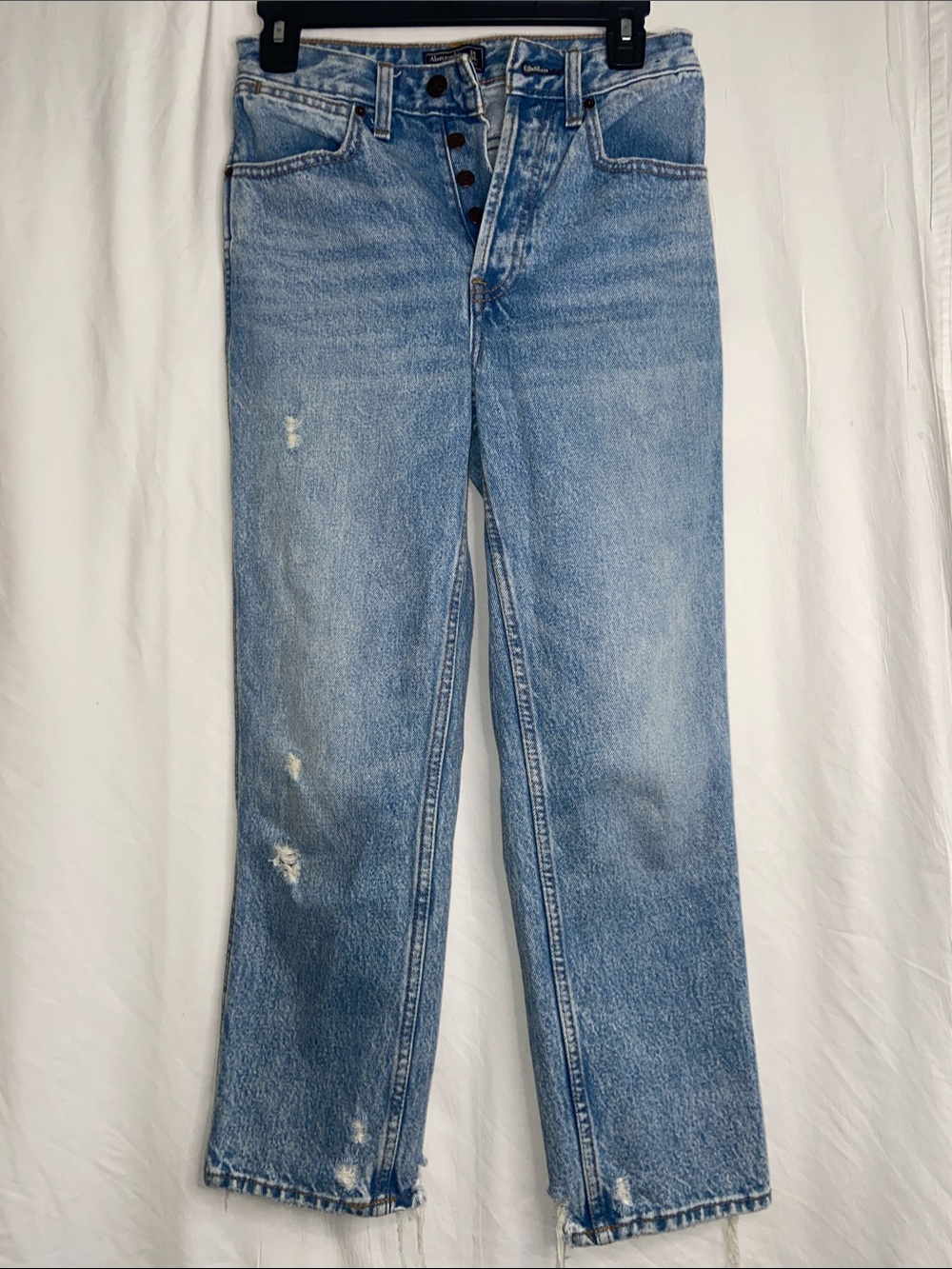 Abercrombie & Fitch Light Blue Straight-Leg Jeans